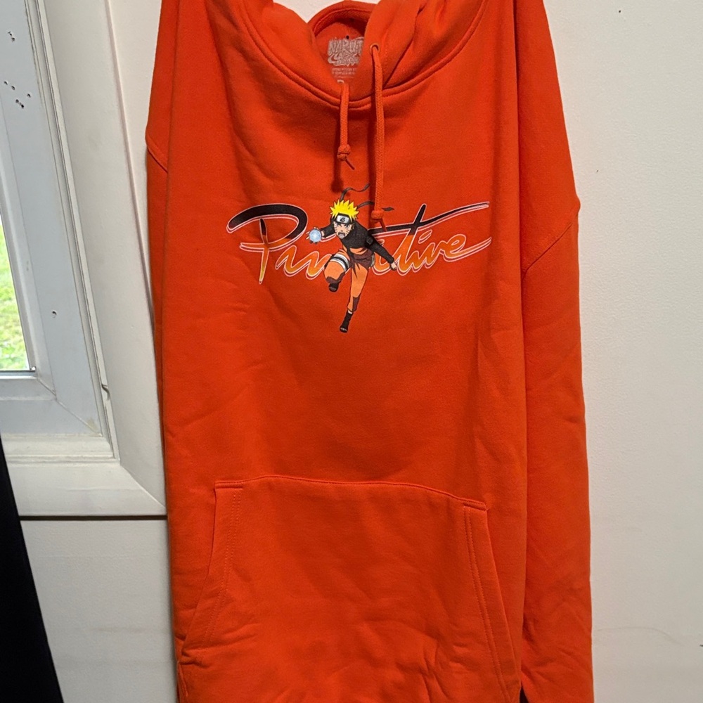 Primitive Orange Hoodie with Graphic Design